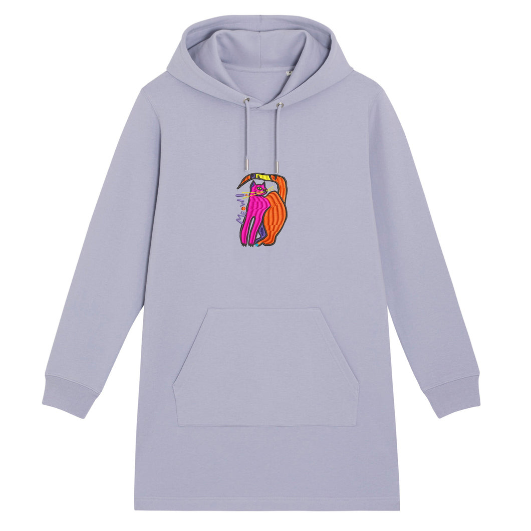 MEOW! - Embroidered WOMEN'S HOODIE DRESS