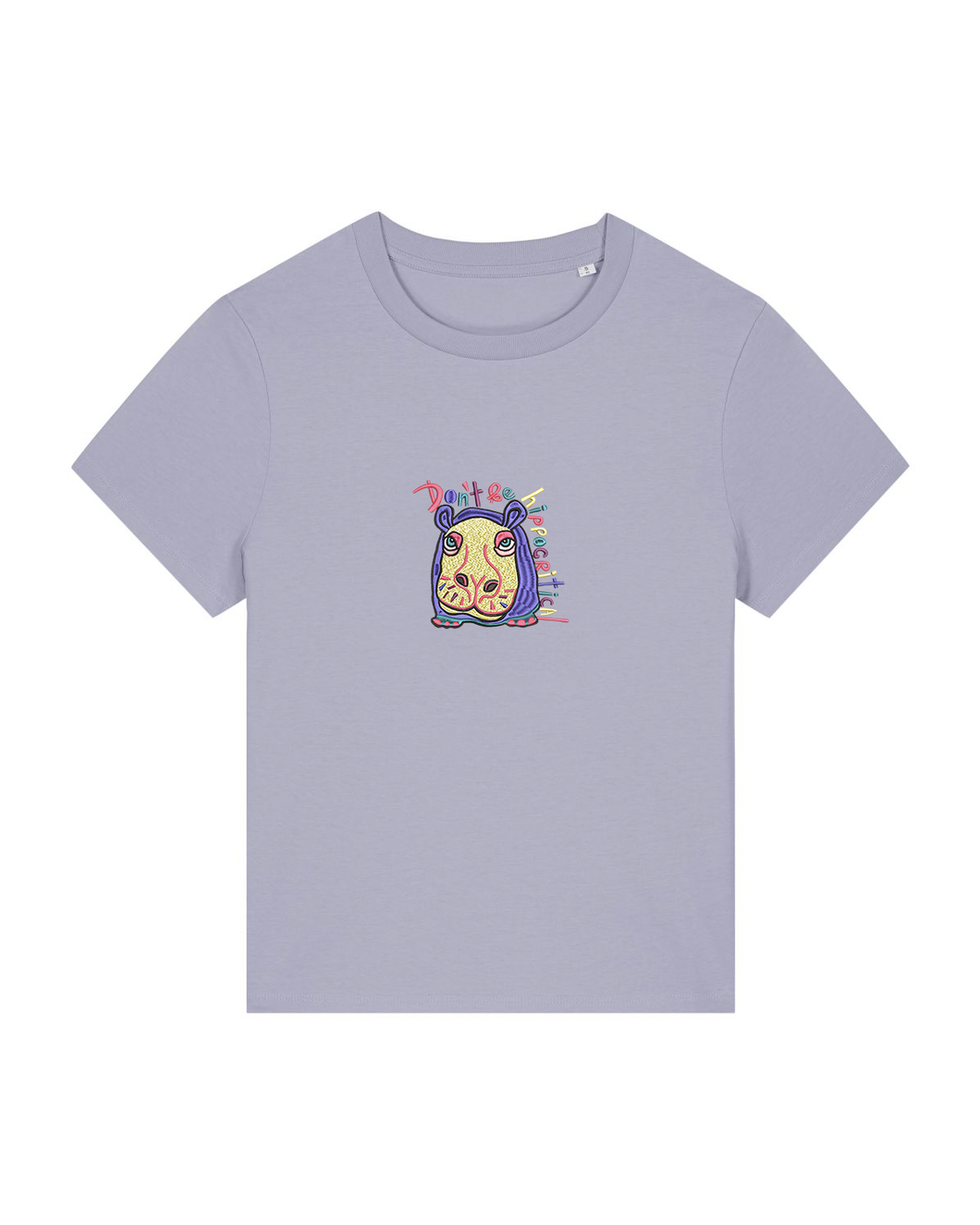 Don't be hippocritical 🦛- Embroidered Women's T-shirt
