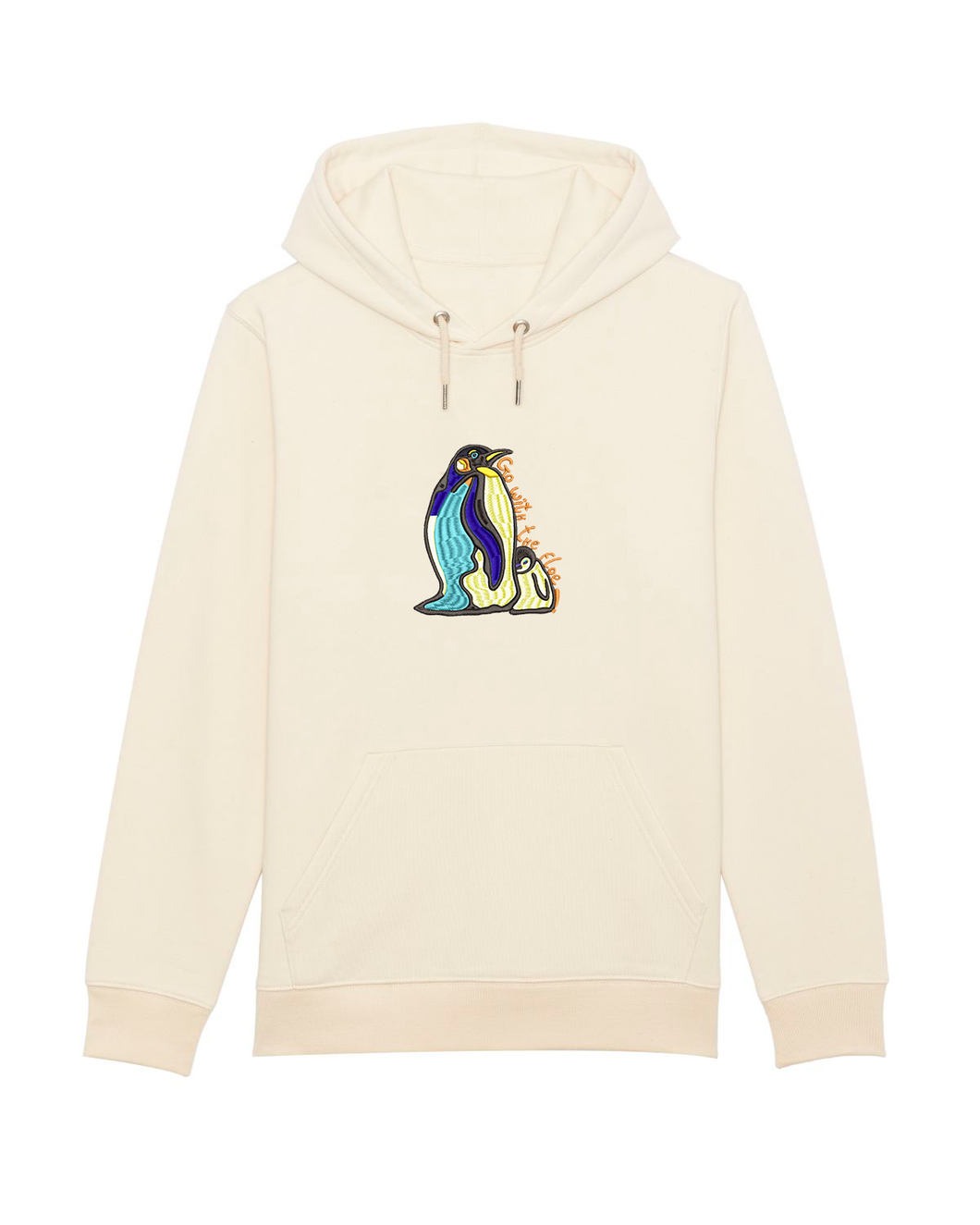 Go with the floe 🐧 Embroidered UNISEX hoodie