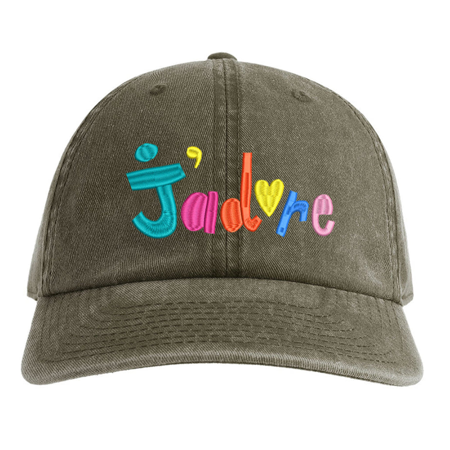 J'adore - Embroidered vintage floppy cap