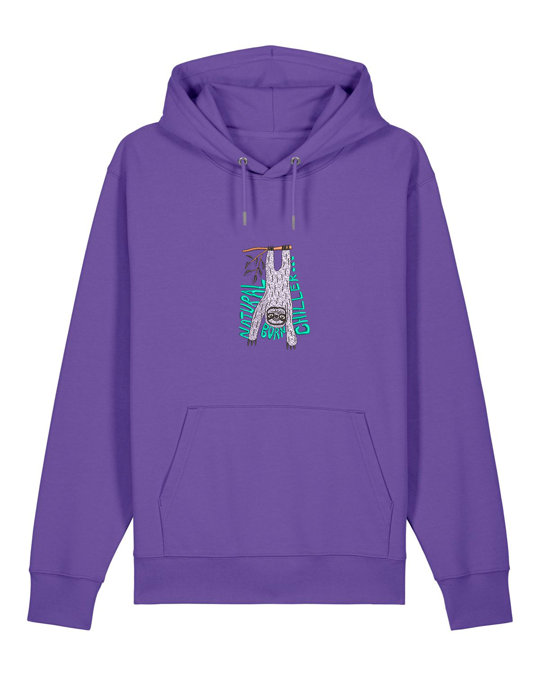 NATURAL BORN CHILLER... - Embroidered UNISEX hoodie