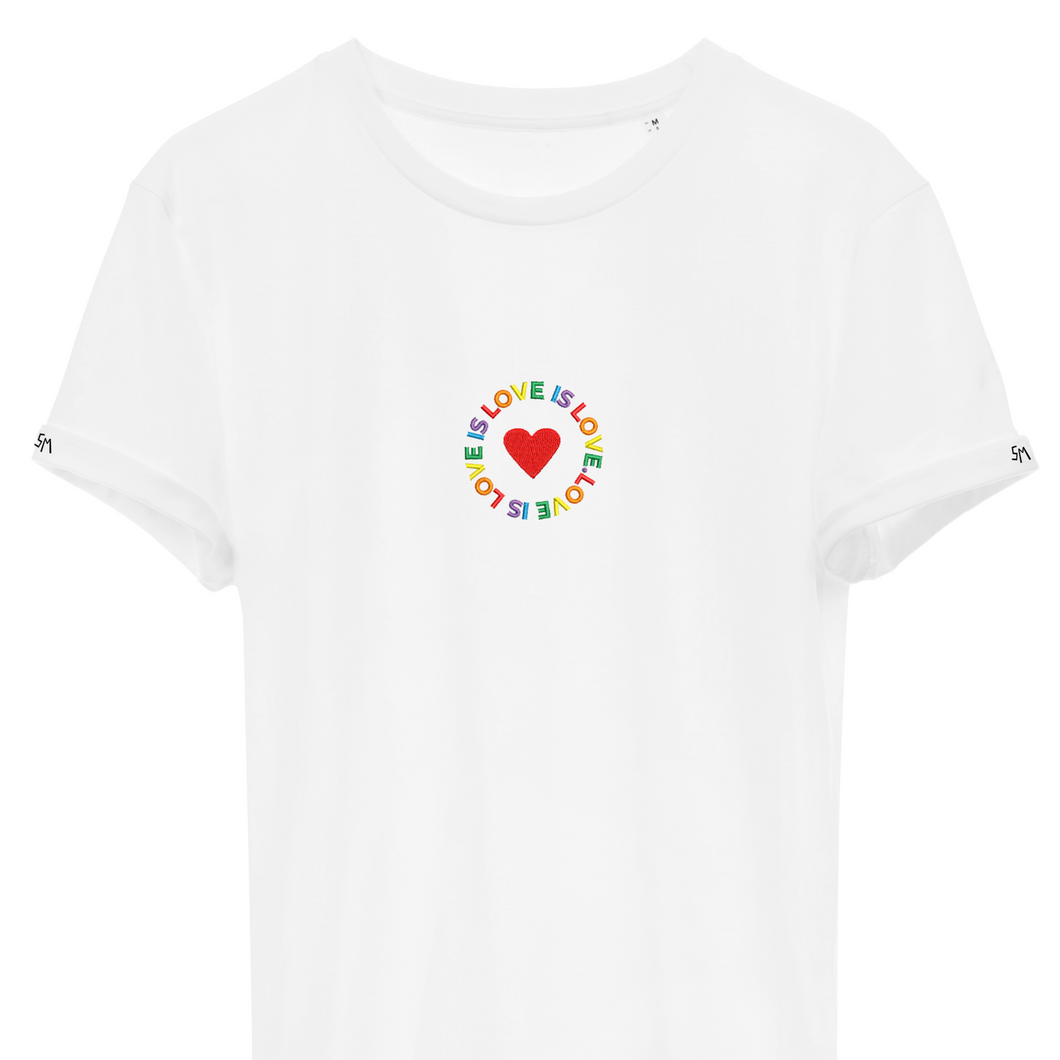 LOVEISLOVE❤️ - organic cotton embroidered unisex T-shirt