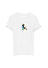 Load image into Gallery viewer, Go with the floe 🐧 organic cotton embroidered unisex T-shirt
