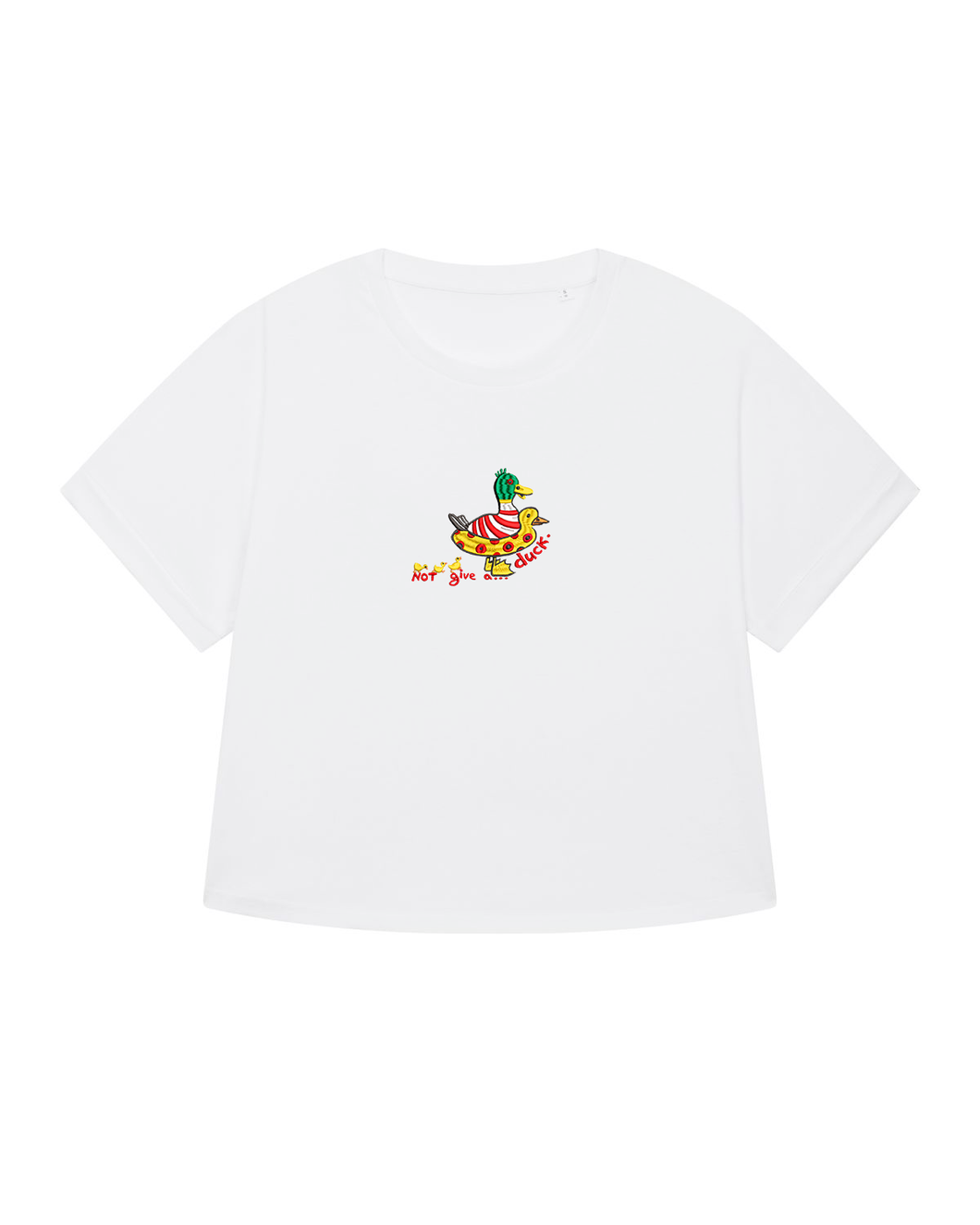 Not give a...duck. 🦆  - Embroidered women's t-shirt