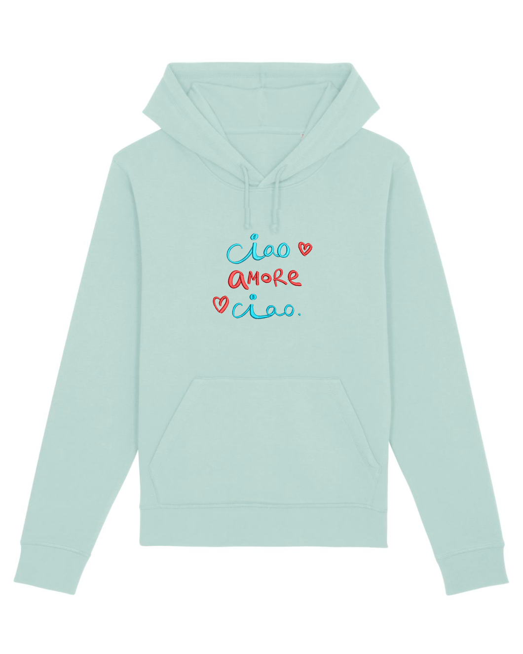Ciao AMORE Ciao ❤️ - Embroidered - THE ESSENTIAL UNISEX HOODIE SWEATSHIRT