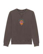 Load image into Gallery viewer, MONKEY BUSINESS 🐵- Embroidered UNISEX CREW NECK garment dyed sweatshirt
