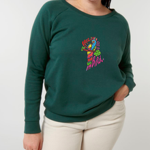 Load image into Gallery viewer, FREE AS A BIRD. 🦜- Embroidered WOMEN&#39;S RELAXED FIT SWEATSHIRT
