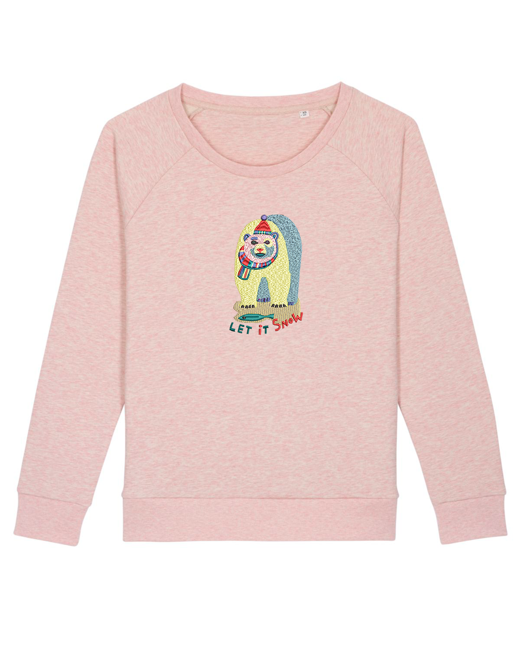 Let it SNOW 🐻‍❄️- Embroidered WOMEN'S RELAXED FIT SWEATSHIRT