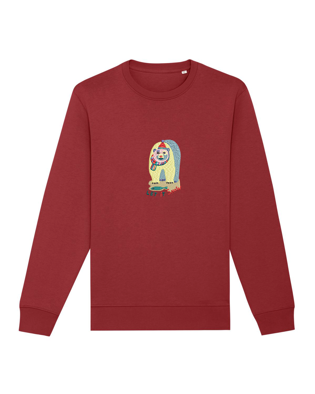 Let it SNOW 🐻‍❄️- Embroidered UNISEX CREW NECK Sweatshirt