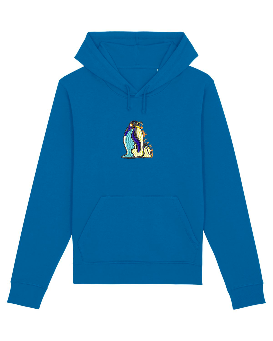 Go with the floe 🐧 Embroidered UNISEX hoodie