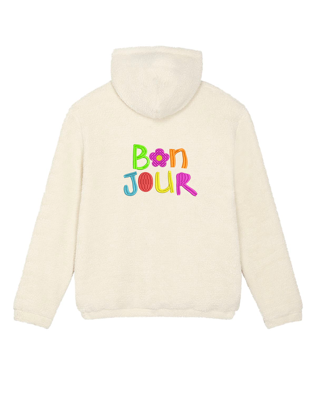 B🌸N JOUR - THE UNISEX SHERPA HOODIE - embroidery