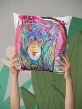 Load image into Gallery viewer, Chimp quirky cushion
