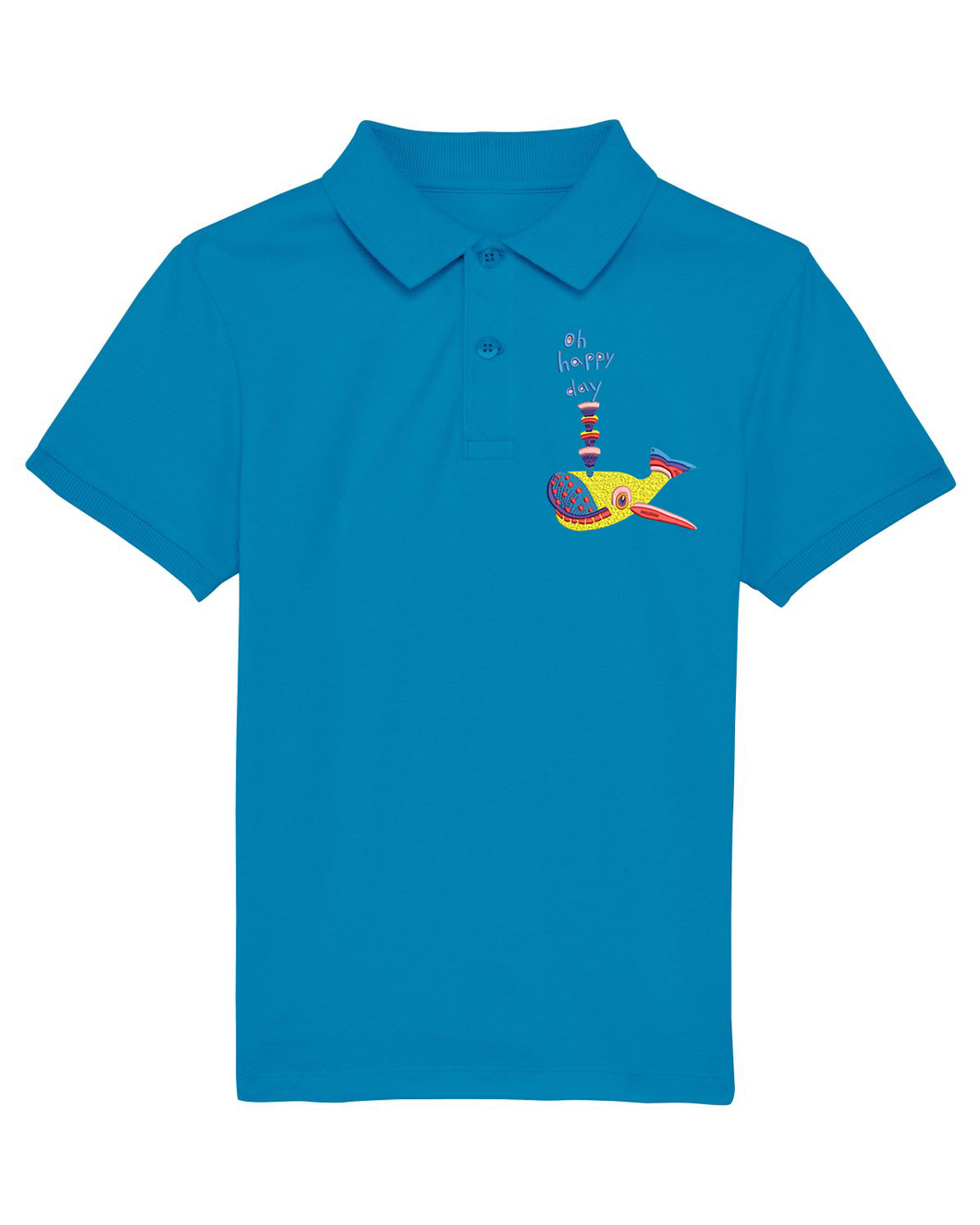Oh happy day! 🐳 - Embroidered kids mini polo tshirt