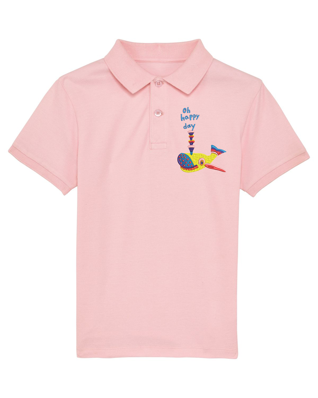 Oh happy day! 🐳 - Embroidered kids mini polo tshirt - OUTLET🔴