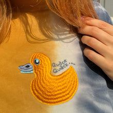 Load image into Gallery viewer, Quack, Quack 🦆 -  Embroidered UNISEX TIE AND DYE CREW NECK SWEATSHIRT-OUTLET🔴
