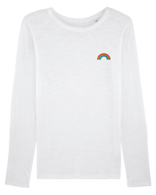 Load image into Gallery viewer, RAINBOW🌈 - The women&#39;s long sleeve slub embroidered t-shirt
