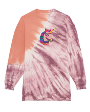 Load image into Gallery viewer, Unicorn 🦄 -  Embroidered UNISEX TIE AND DYE CREW NECK SWEATSHIRT
