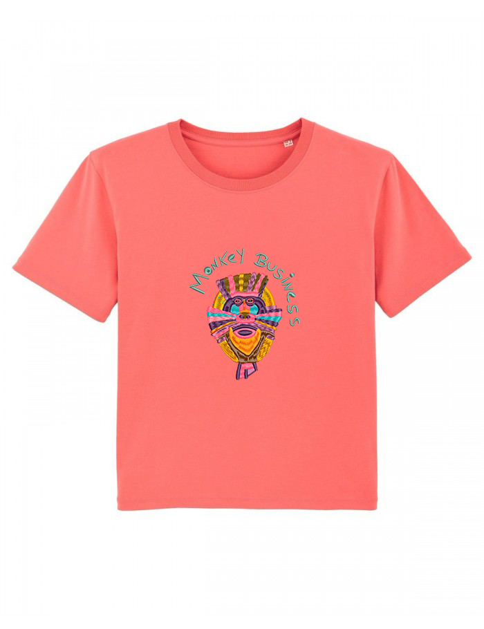 Monkey business 🐵 - Embroidered women's heavy t-shirt
