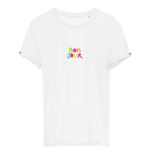 Load image into Gallery viewer, B🌸N JOUR- organic cotton embroidered unisex T-shirt
