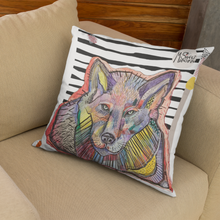 Load image into Gallery viewer, Wolf quirky cushion
